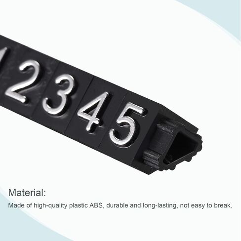 MECCANIXITY Adjustable Removable Mini Cube Price Tag Display Number Letter Price Label Stand Block Kit for Shop Counter Gold on Black,3.8x6.9mm,10 Sets in Saudi Arabia