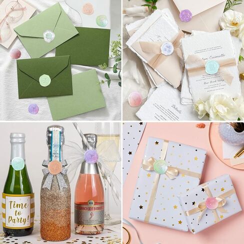 Wax Seal Stickers for Wedding Envelopes 108 Pcs Invitation Envelope Seal Sticker Premade for Baby Shower Birthday Bridal Shower Valentine,Unique Clear Crystal Style with Love Floral Botanical Theme,Self Adhesive Envelope Decorations. in Kuwait