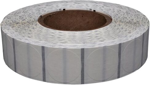 Frosted Clear Translucent 1.5" Circle Wafer Seal Tab Stickers 4,000 Per Roll in Kuwait