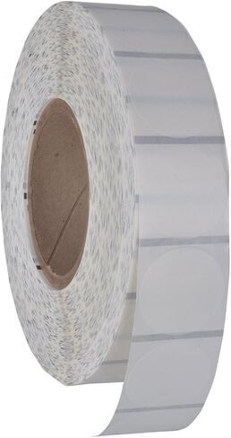 Frosted Clear Translucent 1.5" Circle Wafer Seal Tab Stickers 4,000 Per Roll in Kuwait