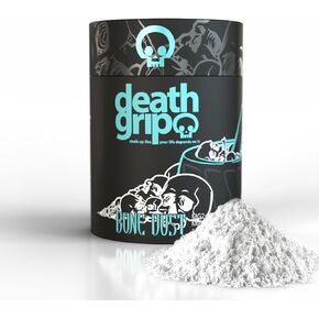 Death Grip Bone DUST MG2+ Climbing Chalk 125g - Fine Powder, Pure Solar Seawater Magnesium Carbonate - Gym, Gymnastics, Climbing & Lifting Chalk - Weightlifting & Rock Climbing - Premium Hand Chalk in Kuwait