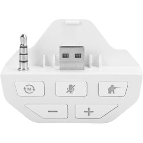 Headset Adapter Controller Audio Adapter, Headphone Converter for Xbox One Gamepad, Audio Mic Headphone Adapter Converter, with Game Control and Stereo Sound Synchronization (White) in Kuwait