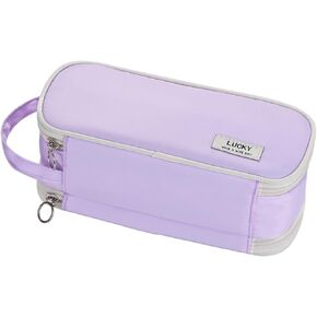 Large Pencil Case Zipper Pencil Pouch for Boys Adults Kids Aesthetic Pencil Bag with Handle Portable Big Capacity Pen Bag Organizer for School Office Black in Saudi Arabia