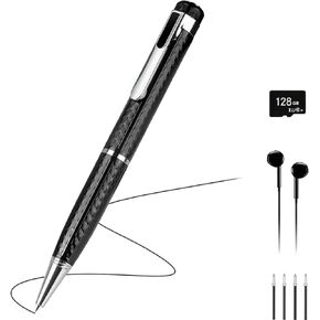128GB Voice Recorder with Noise Cancellation - Clear Audio Recording for Meetings, Lectures & Interviews | Portable Digital Recorder for Students, Professionals & Work in Saudi Arabia