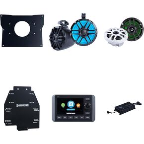 Memphis Audio SMC3 Marine Media Center مع MX800.4 AMP و MXA60L 6.5 "مكبرات صوت أمامية و MXA62PS 6.5". in Saudi Arabia