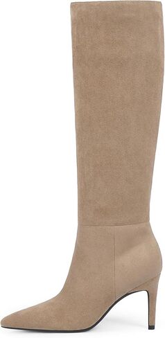 Knee High Boots Women Pointed Toe Tall Boots 3 In Stiletto High Heel Long Boots Side Zipper Dress Knee High Boots in Saudi Arabia