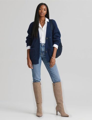 Knee High Boots Women Pointed Toe Tall Boots 3 In Stiletto High Heel Long Boots Side Zipper Dress Knee High Boots in Saudi Arabia