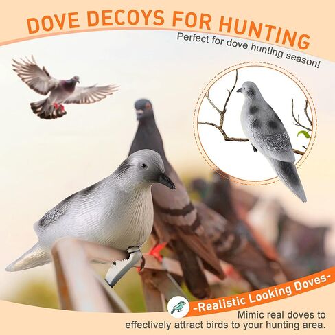 Bucherry 6 Pack Outdoors Dove Devs ، Dove Hunting Defe مع مقاطع ومواد متينة للمانعة للتسلية لصيد الحمام والسيطرة على الطيور in Kuwait