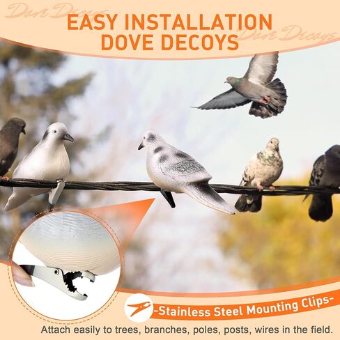 Bucherry 6 Pack Outdoors Dove Devs ، Dove Hunting Defe مع مقاطع ومواد متينة للمانعة للتسلية لصيد الحمام والسيطرة على الطيور in Kuwait
