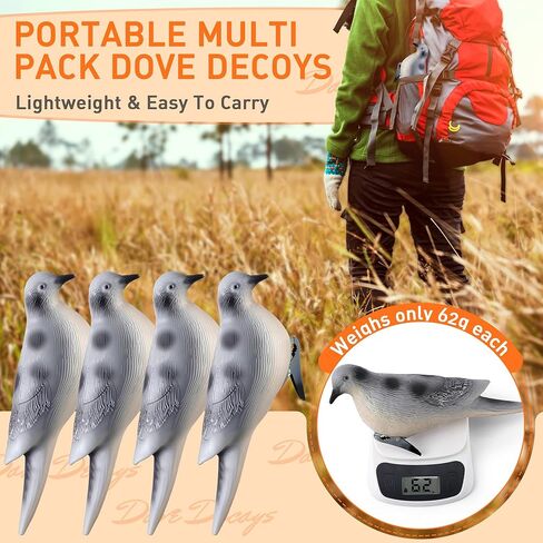 Bucherry 6 Pack Outdoors Dove Devs ، Dove Hunting Defe مع مقاطع ومواد متينة للمانعة للتسلية لصيد الحمام والسيطرة على الطيور in Kuwait