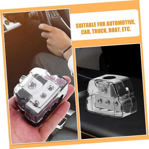 CIIEEO 2PCS CAR AUDIO AUDIO GRONDLAY BLOCK WAY AMPLIFIER SPINITER لتوزيع الطاقة الفعال بسهولة التثبيت لعشاق DIY مع جهات اتصال مغطاة in Kuwait