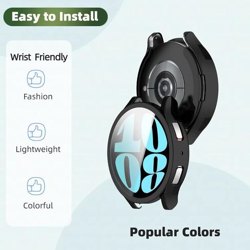نطاقات معدنية مغناطيسية متوافقة مع Samsung Galaxy Watch 6 40 مم 44 مم ، حزام شبكة من الفولاذ المقاوم للصدأ قابل للتعديل مع علبة TPU للرجال و Wome in Saudi Arabia