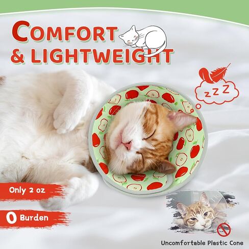 Cat Cone, Adjustable Cat Cone Collar Soft to Stop Licking, Foldable Cute Cat Cone Alternative, Water Resistant Neck Cone for Cats, Lightweight Cat Recovery E Collar for Cat Kitten（Pink，S in Saudi Arabia
