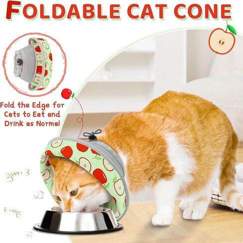 Cat Cone, Adjustable Cat Cone Collar Soft to Stop Licking, Foldable Cute Cat Cone Alternative, Water Resistant Neck Cone for Cats, Lightweight Cat Recovery E Collar for Cat Kitten（Pink，S in Saudi Arabia