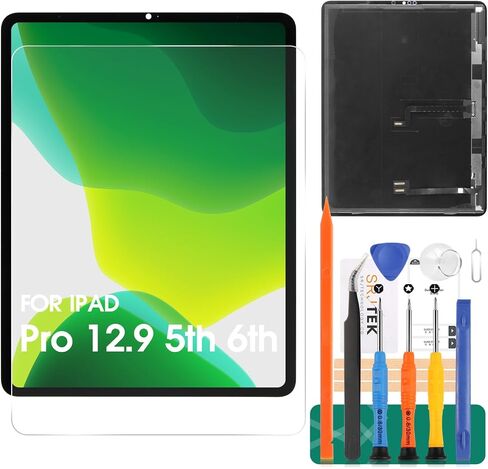 لـ iPad Pro 12.9 5rd 2021 استبدال الشاشة لـ iPad Pro 12.9 6th LCD Screen 2022 A2436 A2437 A2764 عرض مجموعة إصلاح أرقام شاشة اللمس (الأسود) in Saudi Arabia