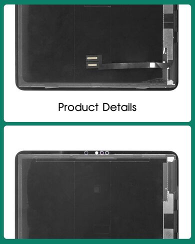 لـ iPad Pro 12.9 5rd 2021 استبدال الشاشة لـ iPad Pro 12.9 6th LCD Screen 2022 A2436 A2437 A2764 عرض مجموعة إصلاح أرقام شاشة اللمس (الأسود) in Saudi Arabia