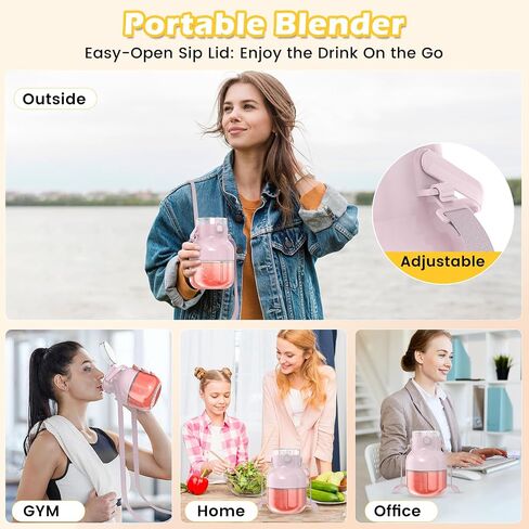 50oz خلاط محمول بحجم الأسرة من أجل العصائر والهزات والعصير ، الترخيص الحقيقي أثناء التنقل مع إعادة مزجها للمكتب والصالة الرياضية والسفر ، وقاد تسرب ، خالي in Saudi Arabia