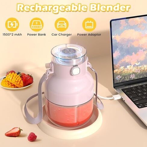 50oz خلاط محمول بحجم الأسرة من أجل العصائر والهزات والعصير ، الترخيص الحقيقي أثناء التنقل مع إعادة مزجها للمكتب والصالة الرياضية والسفر ، وقاد تسرب ، خالي in Saudi Arabia