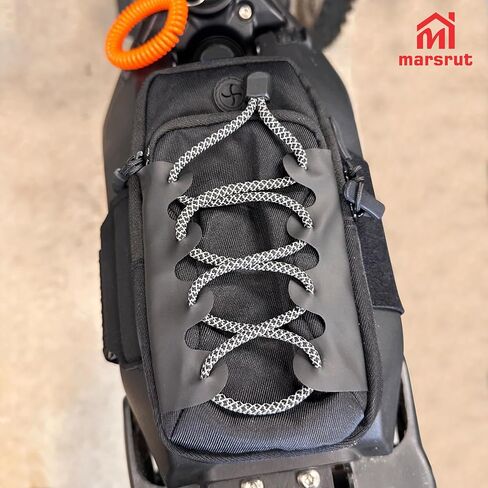 حقيبة حقيبة تناسب Surron Light Bee X Segway ، غطاء بطارية مقود دراجة نارية تخزين حقيبة إطار أمامي للهاتف المحمول ، البطاقة ، سماعة الأذن ، القماش مع حزام لمعصم ذراع الدراجة الترابية يرتدي (أسود) in Saudi Arabia