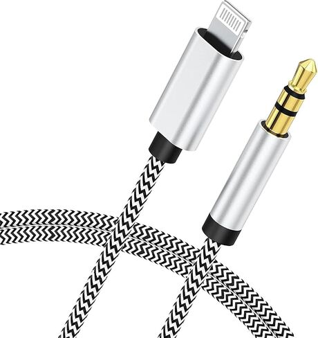 [Apple MFI Certified] iPhone to 3.5mm Car Aux Aux Stereo Cable (3ft/1M) ، Lightning to 3.5mm Nylon Aux Aux متوافق مع iPhone 14/13 Pro/12/11/XS/XR/X 8 7/iPad إلى Stereo/Seeper in Saudi Arabia