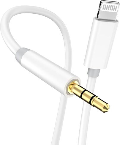 [Apple MFi Certified] Aux Cord for iPhone, 3.3ft Lightning to 3.5 mm AUX Audio Cable for Car Compatible with iPhone 14 13 12 11 Pro Max XS XR X 8 7 6 iPad for Car Home Stereo, Speaker, Headphone in Saudi Arabia
