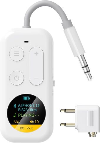 يدعم جهاز إرسال/مستقبل الصوت اللاسلكي Bluetooth ، وقت اللعب أكثر من 20 ساعة ، سماعات AirPods ، محول صوت مع شاشة للطائرة ، البحرية ، السفر ، مكبر صوت in Saudi Arabia