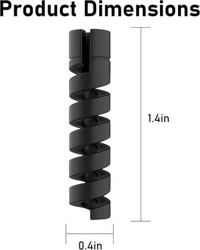 40PCS Charger Cable Saver Protectors – Mixed Black and White Silicone Spiral Cord Protectors for Data and Power Cables in Saudi Arabia