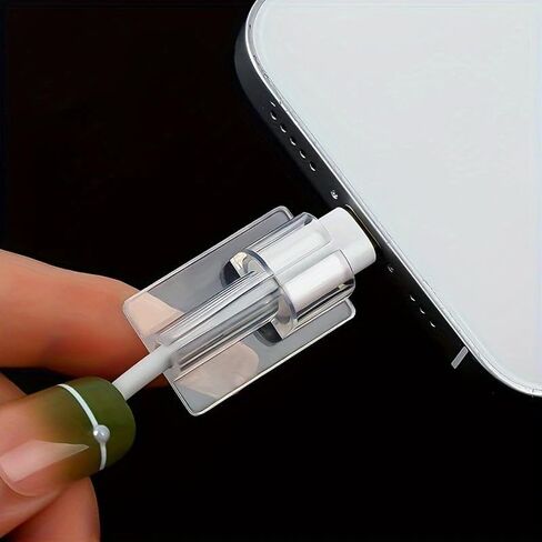 6PCS 6 Clear USB Cable Protector Cases for Apple 18W/20W Charging Head & Cable - Durable, Slim, Easy to Install, Transparent in Saudi Arabia