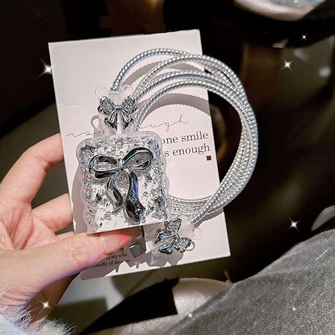 Cable Protector for iPhone 18W/20W Charger,Luxury Sparkle Bow Knot Charging Cord Protector,Charging Cord Protector iPad Charger Cover Charger Protector Cute Cable Saver for iPhone 13 14 15 16 Pro Max in Saudi Arabia