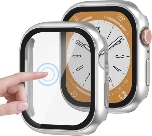 [2 علبة حزمة لوقاية شاشة Apple Watch 44 ملم سلسلة 4/5/6/SE/SE 2nd Gen مع الزجاج المقسى بشكل عام الواقي من PCER Lightweight 2 في 1 Accesitory متوافق مع الغطاء in Saudi Arabia