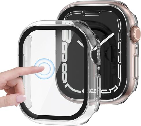 [2 علبة حزمة لوقاية شاشة Apple Watch 44 ملم سلسلة 4/5/6/SE/SE 2nd Gen مع الزجاج المقسى بشكل عام الواقي من PCER Lightweight 2 في 1 Accesitory متوافق مع الغطاء in Kuwait