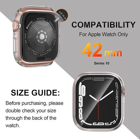 [2 علبة حزمة لوقاية شاشة Apple Watch 44 ملم سلسلة 4/5/6/SE/SE 2nd Gen مع الزجاج المقسى بشكل عام الواقي من PCER Lightweight 2 في 1 Accesitory متوافق مع الغطاء in Kuwait