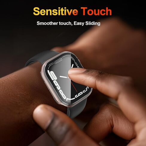 [2 علبة حزمة لوقاية شاشة Apple Watch 44 ملم سلسلة 4/5/6/SE/SE 2nd Gen مع الزجاج المقسى بشكل عام الواقي من PCER Lightweight 2 في 1 Accesitory متوافق مع الغطاء in Kuwait