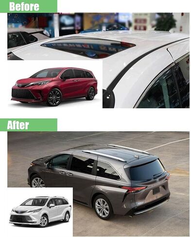 Aluminum Roof Rack for Sienna XL40 2021-2024 crossbars for Secure Luggage Cargo Storage Durable for Travel Adventures Sliver(2PCS) in Saudi Arabia