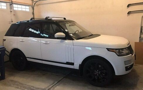 رف سقف الألومنيوم لـ Range Rover LWB 2013-2022 أشرطة العارضة لتخزين شحن الأمتعة الآمن متينة لمغامرات السفر Sliver & Black (4pcs) أ in Saudi Arabia