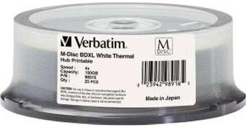 Verbatim 98916 - وسائل الإعلام القابلة للتسجيل في Ferbatim Blu -ray - BD -R XL - 4x - 100 GB - 25 P in Saudi Arabia