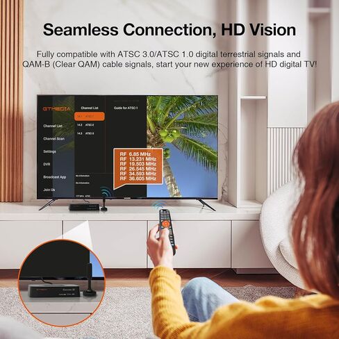 GtMedia Converter X1 Ultra-HD TV Texorder & USB Recorder-ATSC 3.0/1.0 + Clear QAM ، Wi-Fi Dual-Band ، 4K@60 in Kuwait