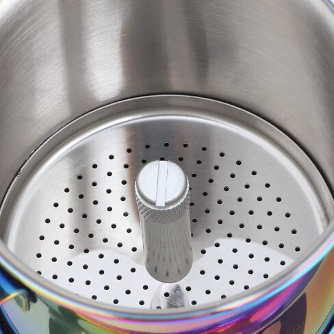 Diooche Stainsal Steel Coffee Filter Portable Coffee Maker Pot ، قابلة لإعادة الاستخدام ، قابلة للفصل ، للمنزل ، العمل ، السفر مع تصميم أنيق ، يزين أدوات المائدة ، للمنزل ، متجر شاي الحليب (ملون) in Saudi Arabia