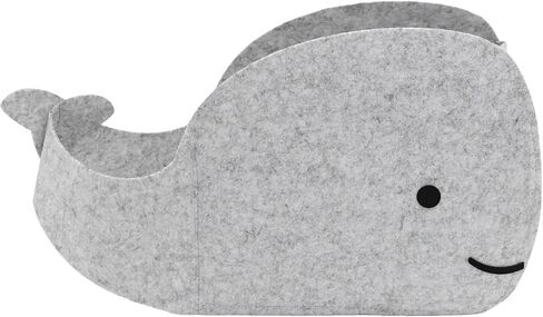 Storage Basket Felt Storage Bin Whale Shaped Collapsible & Convenient Box Organizer with Carry Handles for Home Bedroom Closet Babies Nursery Toys (Large) in Saudi Arabia