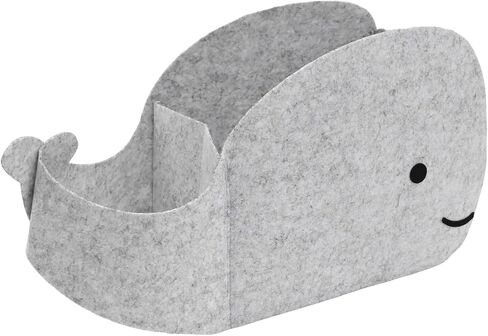 Storage Basket Felt Storage Bin Whale Shaped Collapsible & Convenient Box Organizer with Carry Handles for Home Bedroom Closet Babies Nursery Toys (Large) in Saudi Arabia