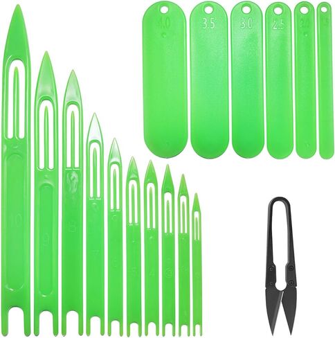Fishing Net Needle Repair Kits - Plastic 10 Sizes Fishing Netting Shuttle and 6 Sizes Mending Cast Net Tools Gill Net Needle Shuttle in Saudi Arabia