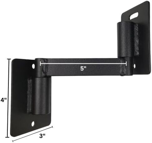 Deer Wall Mount Bracket, Shoulder Mounting System for Trophy Bucks, 180 Degree Swivel, Perfect Hanger for Taxidermy Shoulder Mounts, Textured Black, USA Made (AKR-4) in Saudi Arabia