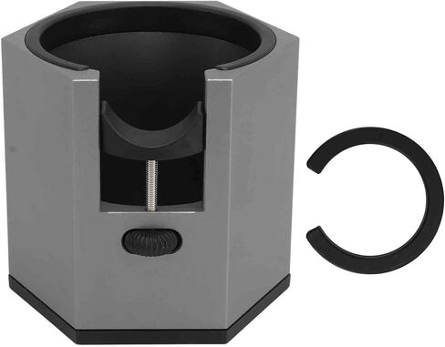 Coffee Portafilter Holder Stand with Adjustable Height Knob and Removable Bracket Cover, Aluminum Alloy Non Slip Base for Restaurants Homes Cafes (Silver) in Saudi Arabia