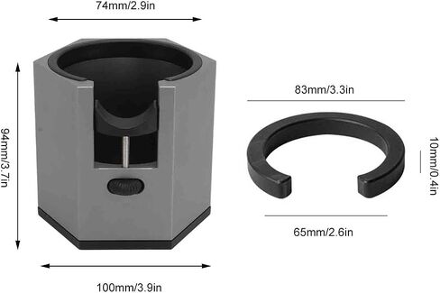 Coffee Portafilter Holder Stand with Adjustable Height Knob and Removable Bracket Cover, Aluminum Alloy Non Slip Base for Restaurants Homes Cafes (Silver) in Saudi Arabia