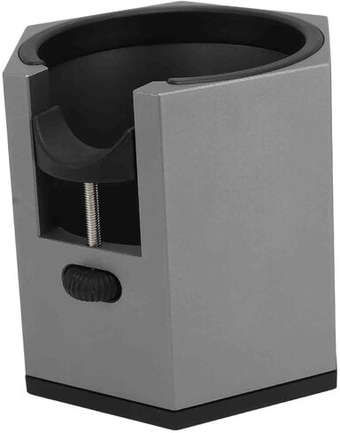 Coffee Portafilter Holder Stand with Adjustable Height Knob and Removable Bracket Cover, Aluminum Alloy Non Slip Base for Restaurants Homes Cafes (Silver) in Saudi Arabia