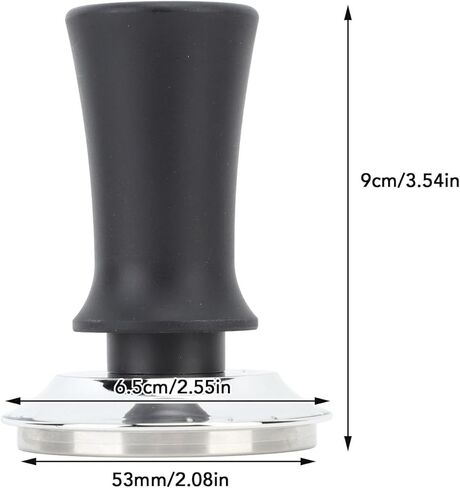 Tamper Hand Tamper, Stainless Steel Stainless Steel Espresso Tamper with Comfortable Grip for Coffee Machine Accessories (Black Flat Bottom) in Kuwait