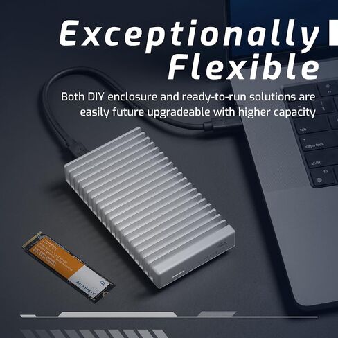 OWC 8TB Express 1M2 80Gb/s Portable NVMe SSD USB4 (Thunderbolt Compatible/USB-C) Ultra Fast External SSD Drive with Aluminum Heat Sink Enclosure in Saudi Arabia