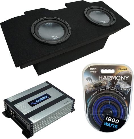 Ammarony Audio متوافق مع 1993-2002 Chevy Camaro Coupe Harmony Bundle R124 Dual 12 "Sub Box العلبة و HA-A400.1 in Saudi Arabia