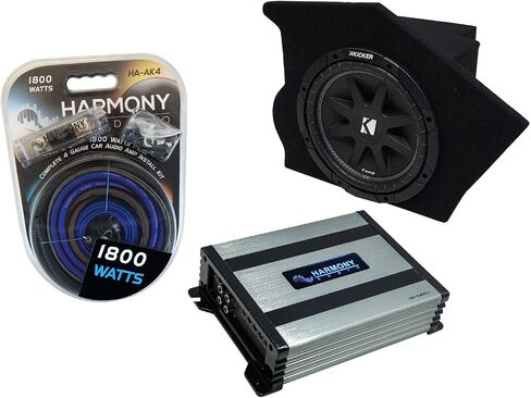 Ammarony Audio متوافق مع 1993-2002 Chevy Camaro Coupe Driver Side 10 "Kicker Bundle Comp C10 Sub Box lectlosure & Harmony HA-A400.1 AMP in Saudi Arabia