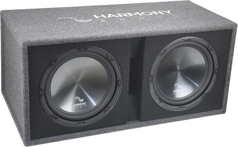 Harmony Audio HA-RD12 Car Rhythm Loaded Dual 12" Vented 1200W Sub Box Enclosure in Saudi Arabia
